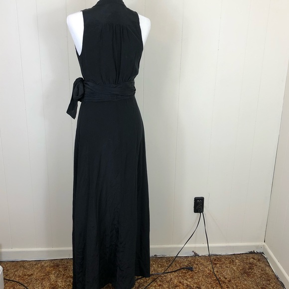 Cassis Silk Maxi Wrap Dress Sz 0 - Picture 9 of 13